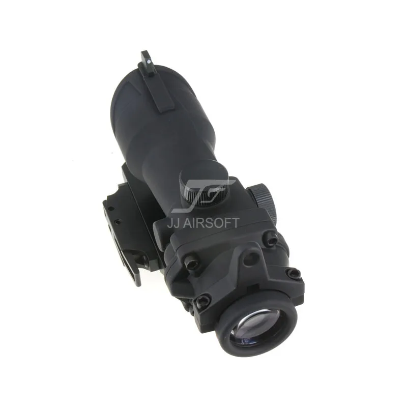 JJ Airsoft ACOG Style 4x32 Scope , AC12033 Bobro Style de liberación rápida/montaje QD (negro/tostado) - imagen 3