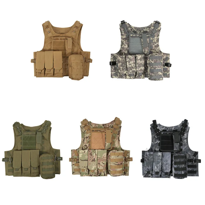 Chaleco táctico militar del ejército de caza, chaleco Molle de combate CS, juego de guerra, chaleco de camuflaje al aire libre con bolsa, equipo de jungla - imagen 2