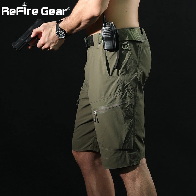 ReFire Gear-pantalones cortos de carga para hombre, Shorts tácticos militares de combate, informales, de secado rápido, elásticos, para verano - imagen 4