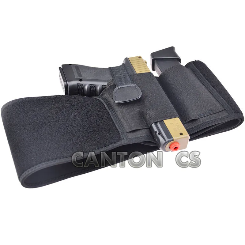 Funda de pistola con banda para el vientre para hombre y mujer, accesorio de transporte oculto, se adapta a todas las pistolas, mano derecha e izquierda - imagen 5