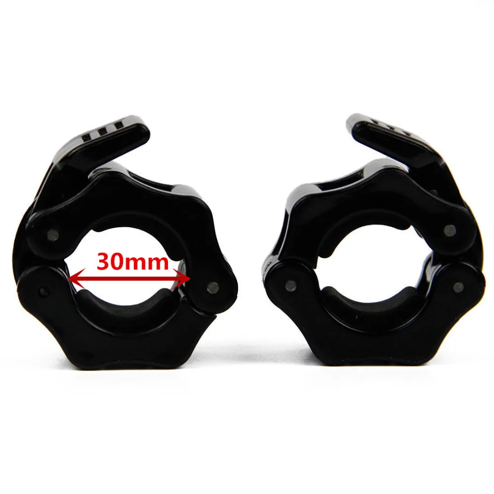 Clips de resorte para Collar de barra de mancuernas, accesorios para gimnasio, Fitness, Crossfit, color negro y L00394-C, 30mm, 1 par - imagen 2