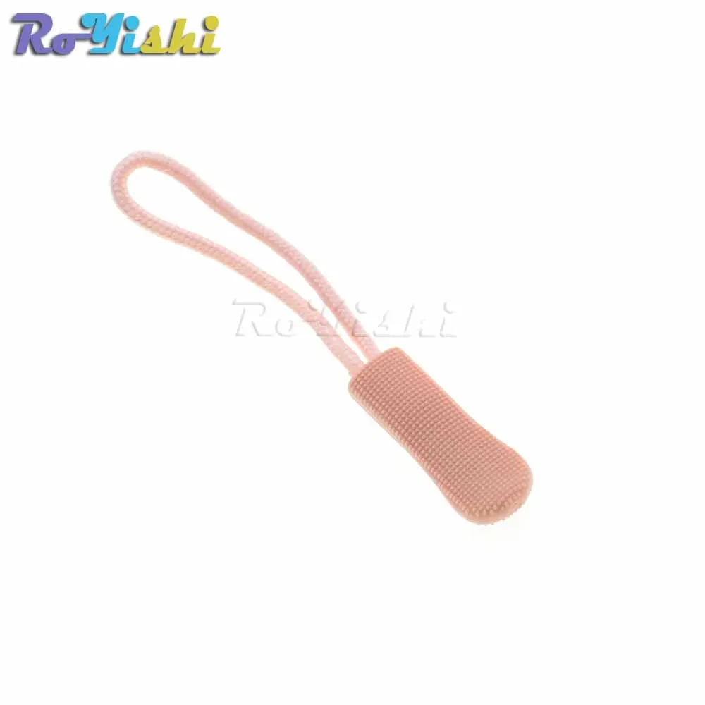 Correa de plástico para cremallera, cordón negro para accesorios de ropa, color rosa claro, 100 unids/paquete - imagen 2