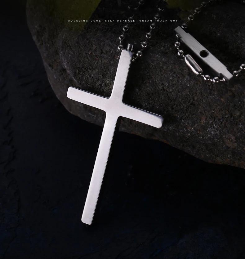 Cabeza cruzada de acero de tungsteno para hombre y mujer, Kit de supervivencia de seguridad al aire libre, rompevidrio, herramienta EDC con Collar, novedad - imagen 5