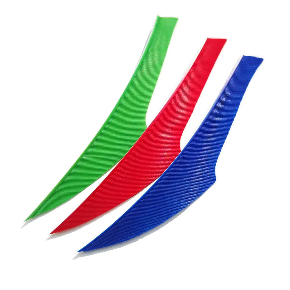 Pluma de flecha de tiro con arco de 40 piezas, pluma de pavo de Color sólido de 4 pulgadas, 8 colores para elegir, Rey - imagen 5