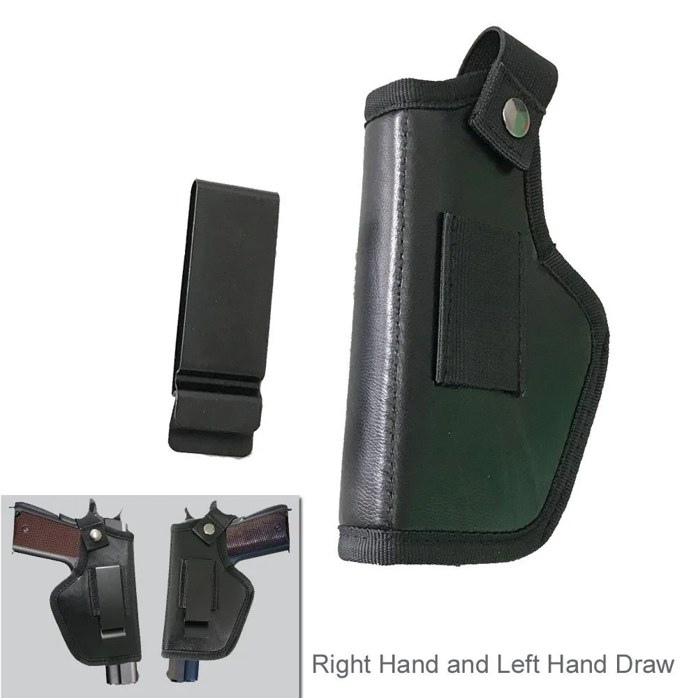 Funda táctica para pistola de caza, Funda de cuero con Clip oculto en la cintura interior, Glock/1911 - imagen 5