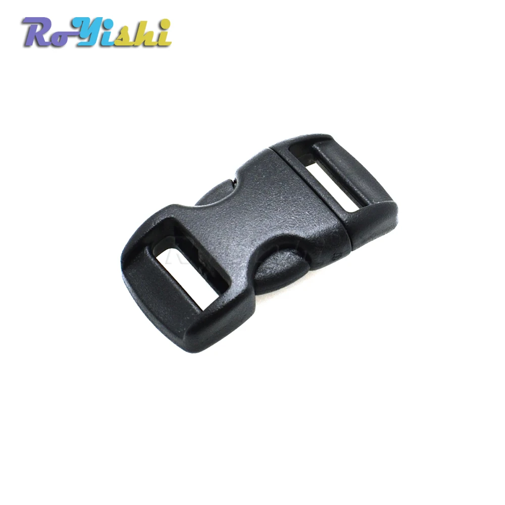 Mini hebillas de Liberación lateral contorneadas para pulsera Paracord/collares de gato, negro, 3/8 "(10mm) - imagen 3