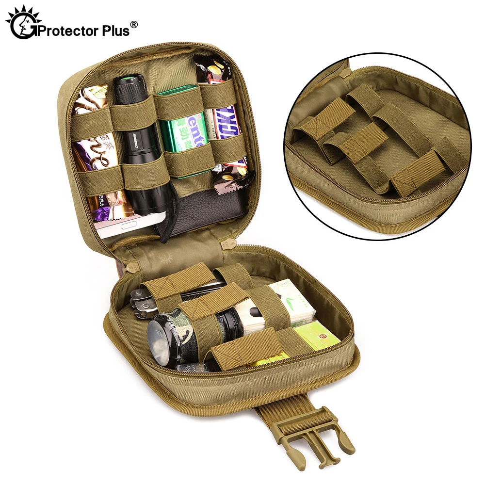 Bolsa de pierna táctica West, sistema MOLLE, conjunto de primeros auxilios, almacenamiento - imagen 4