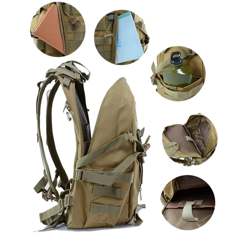 Senderismo, mochila de viaje todoterreno, mochila de senderismo táctica de camuflaje para deportes al aire libre, mochila para hombre, gran capacidad - imagen 4