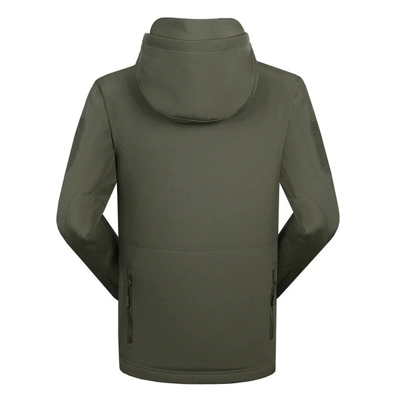Chaqueta de camuflaje para hombre, abrigo de piel de tiburón de concha suave, ropa militar impermeable, Otoño e Invierno - imagen 4