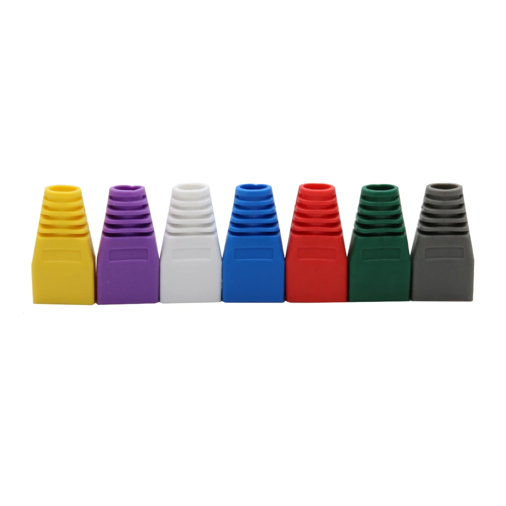 Xintylink rj45 tapas de cubierta conector cat5 cat5e cat6 botas de red lan cable ethernet rg rj 45 funda cat 6 lan color multicolor - imagen 4