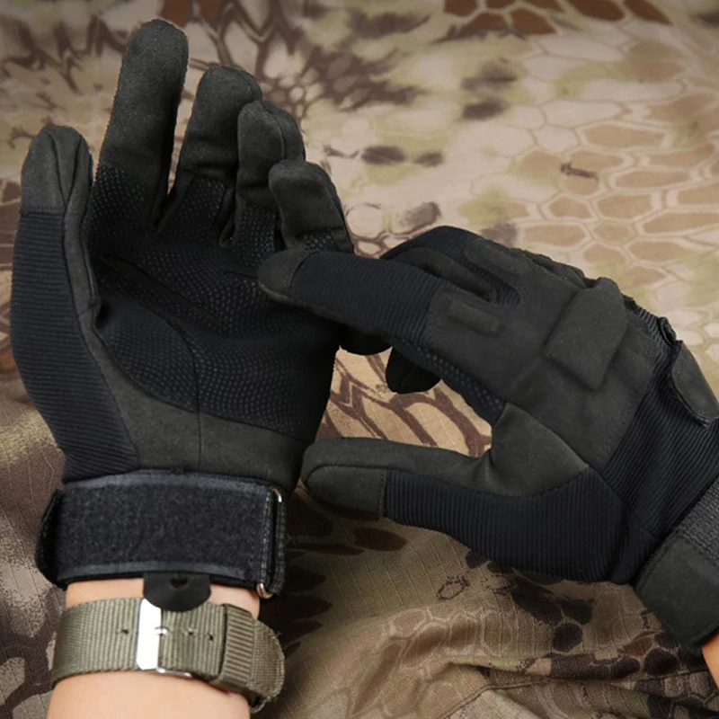 Guantes de combate tácticos para entrenamiento de caza, guantes de dedo completo para hombres, Paintball, deportes al aire libre, tiro, guantes para bicicleta - imagen 2