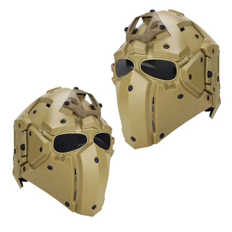 Casco táctico NVG integrado, máscara de Paintball con gafas de malla, casco de ciclismo profesional, casco de caza de cara completa