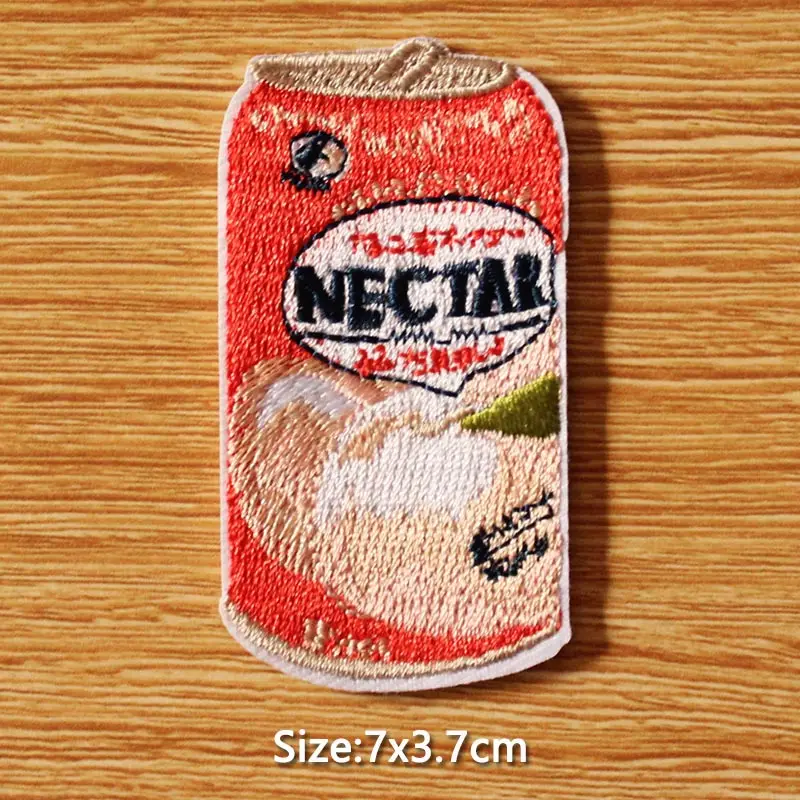 Parche bordado de Anime japonés, Parches bordados de bucle de gancho DIY para ropa, Parche de botella de dibujos animados, Parches para planchar ropa - imagen 4