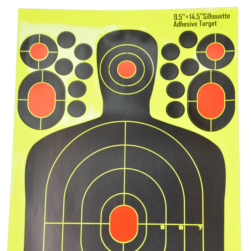 Papel fluorescente adhesivo para tiro con arco, accesorio para entrenamiento y práctica de caza, 36,4x24cm, 10 unidades - imagen 2