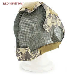 Máscara airsoft facial completa – Protección malla acero