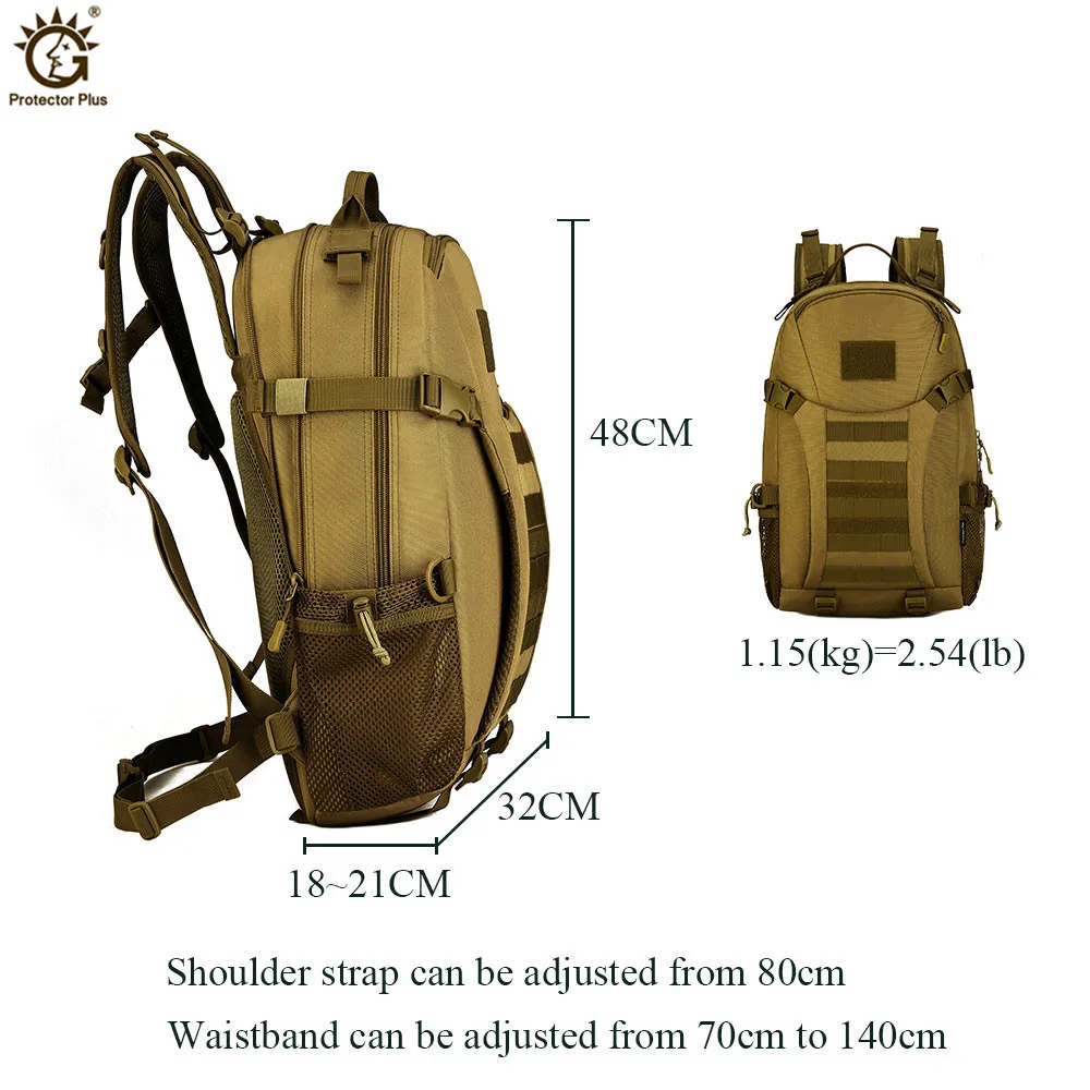 Mochila táctica militar de 35L, mochila de nailon para deportes al aire libre, Camping, senderismo, bolsa de camuflaje - imagen 2