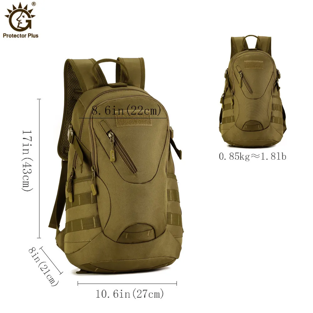Mochila táctica del ejército militar al aire libre 3D, mochila de viaje impermeable, Camping, senderismo, senderismo, bolsa de camuflaje, 20L - imagen 4