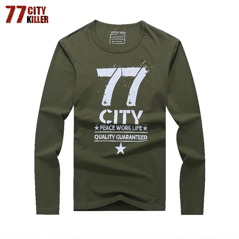 77City Killer informal-Camiseta de algodón con letras de estrellas reales para hombre, cuello redondo, cómoda, 3 colores, Select LT77, nueva moda, primavera y otoño, 2020 - imagen 4