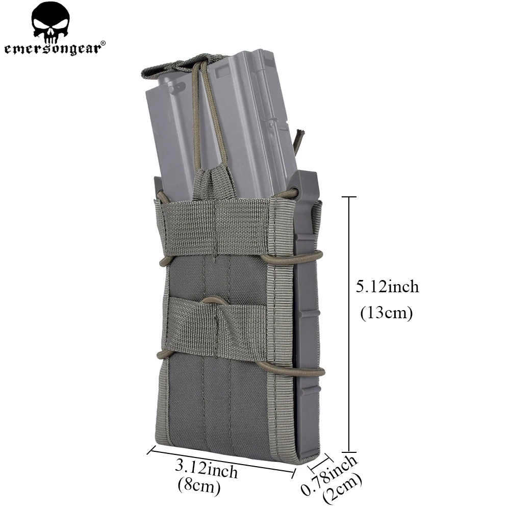 EMERSONGEAR bolsa para revistas de una sola unidad M4 M14 AK G3 Molle bolsa táctica civil funda de nailon follaje verde Coyote marrón - imagen 4