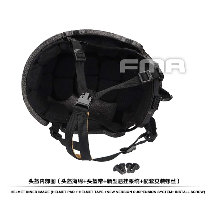 Nuevo sistema de suspensión de casco FMA para exteriores, almohadilla de memoria de alto nivel de espuma para casco balístico TB1050 BK/DE/FG - imagen 3