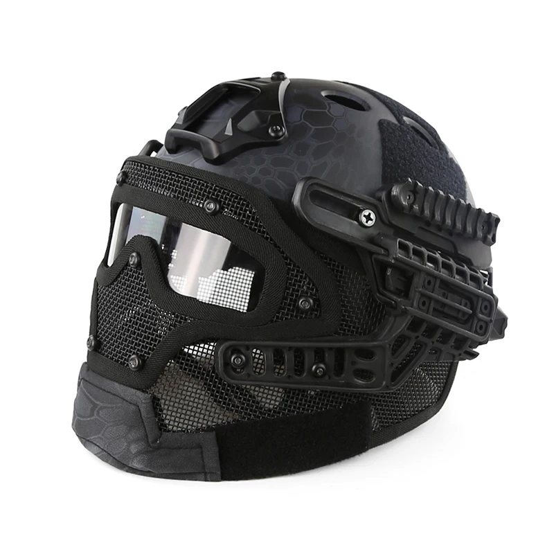 Nuevo sistema táctico G4/Set de casco PJ con máscara de vidrio de protección general, casco militar de caza para Paintball con gafas - imagen 2