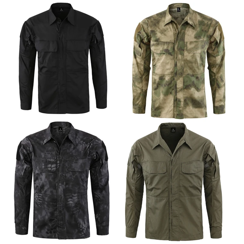 Camisa de combate de entrenamiento transpirable para hombres, camisa militar de manga larga, ropa táctica militar de camuflaje de Paintball, EE. UU., Otoño, nuevo - imagen 2