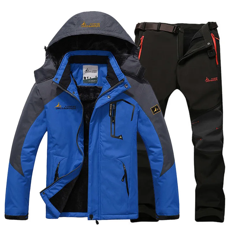 Conjuntos térmicos de invierno para hombre, chaqueta impermeable de lana para nieve, caza, escalada, abrigo deportivo - imagen 5