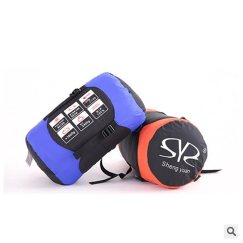 Saco de dormir de plumón de ganso para mamás y adultos, saco de dormir para acampar al aire libre, primavera e invierno, impermeable, colchón, bolsa de compresión - imagen 4