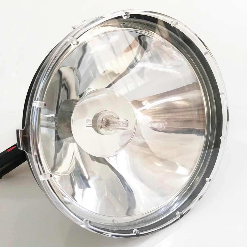 2 colores disponibles, cubierta de lente de filtro de lente roja/transparente de 240mm, ajuste de fuerza de luz, luces de 240mm, foco de mano halógeno HID - imagen 3