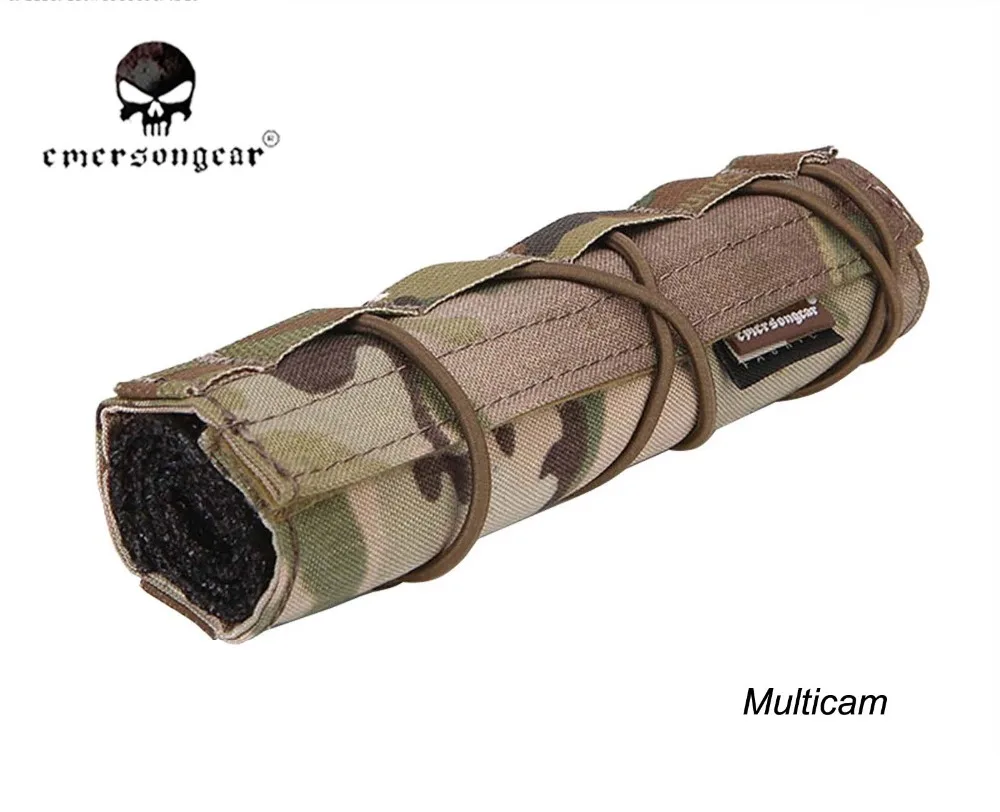 Emersongear-funda táctica para supresor Airsoft, 18cm, tela protectora para silenciador, Panel de herramientas, funda para silenciador, bolsa para caza EM9473