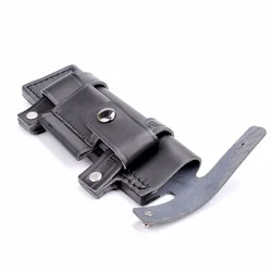 Funda táctica recta de cuero de supervivencia hecha por el hombre, funda para cuchillo fijo Molle