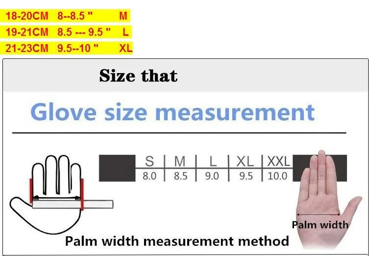 Guantes Tácticos - Opciones de talla