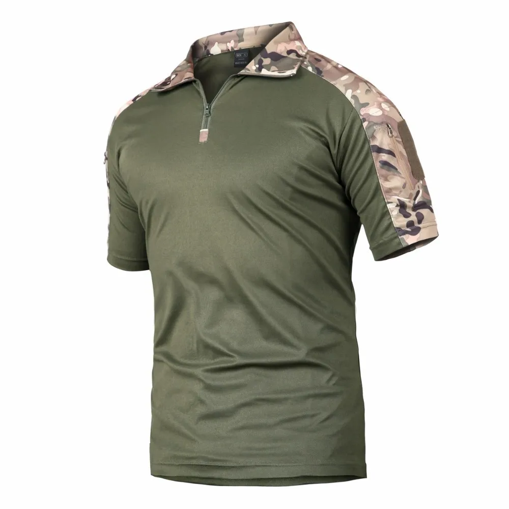 Camisa táctica de manga corta para hombre y mujer, camisetas deportivas de camuflaje para caza y pesca, ropa de Camping al aire libre, secado rápido, Verano - imagen 5