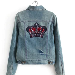 Parche lentejuelas corona Prajna Queen – Termoadhesivo para ropa