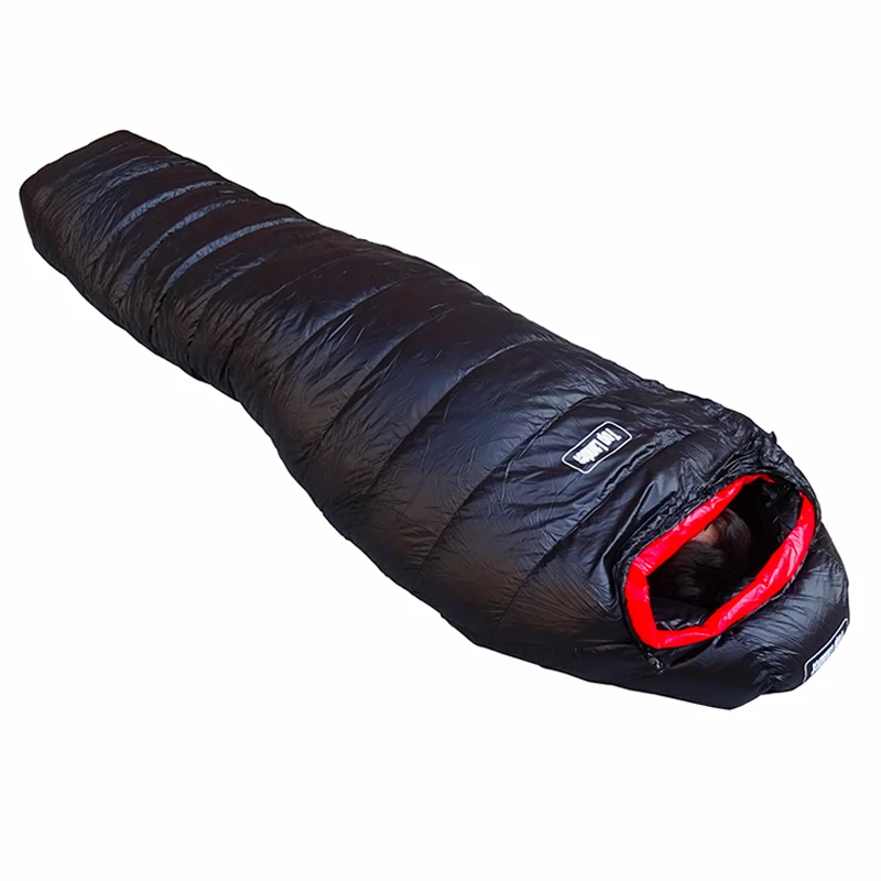 Saco de dormir alargado de plumón de ganso para adultos, ultraligero, impermeable, para acampar, senderismo y mochilero, invierno frío - imagen 5