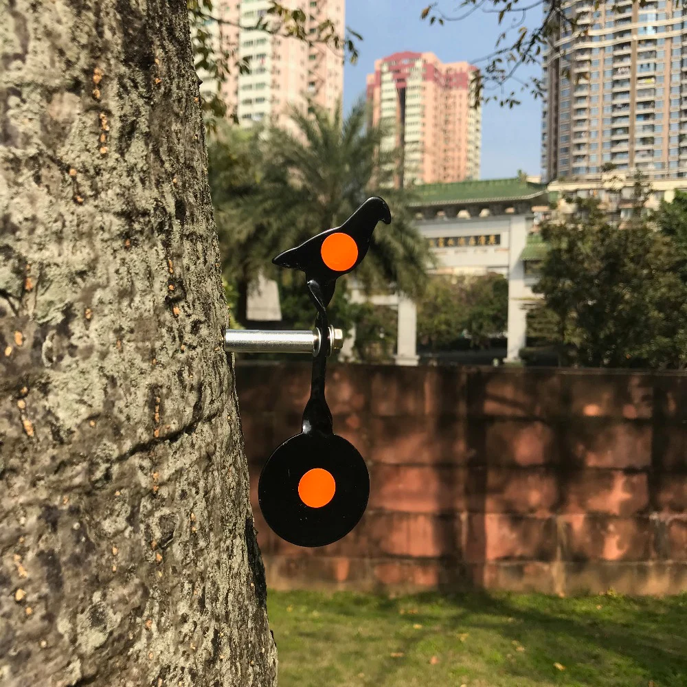 Tiro con arco de acero en espiral, objetivo de Paloma negro atornillado en cualquier objeto de madera, disfruta de Airsoft, acero Bbs, objetivo de tiro con tirachinas - imagen 3