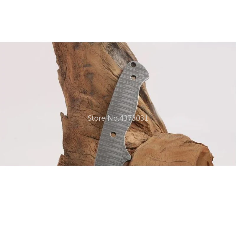 Cuchillo con ondulación de agua, material de acero damasco, patrón de sándwich de rosa, hoja de acero, tratamiento térmico en blanco, 1 unidad - imagen 2