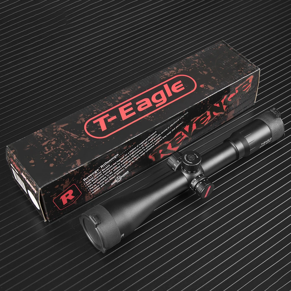 Mira óptica T-Eagle SR 8X44 SFSS, retícula grabada de vidrio rojo iluminada con bloqueo de viento, reinicio de mira de Rifle táctica, nuevo