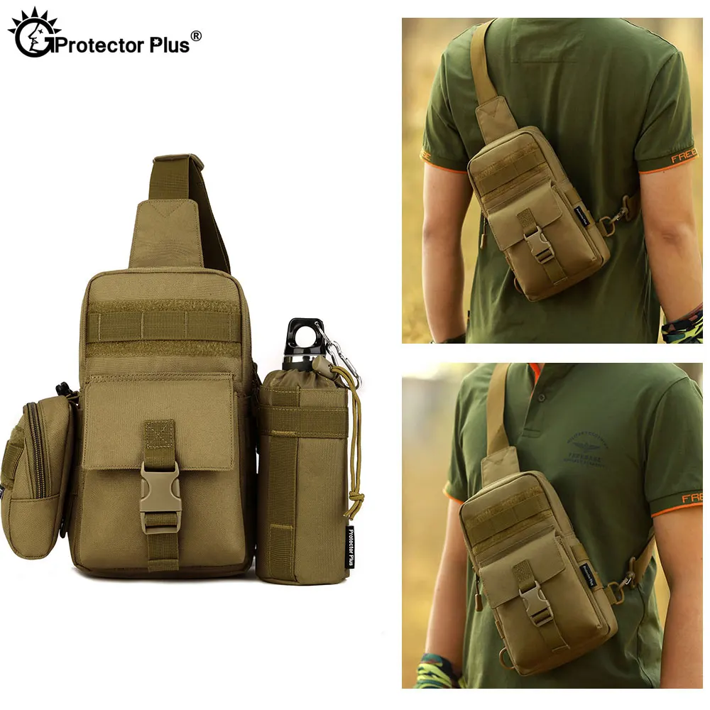 Bolsa de mensajero táctica para caza, bolso de un solo hombro, impermeable, para acampar, Molle - imagen 4