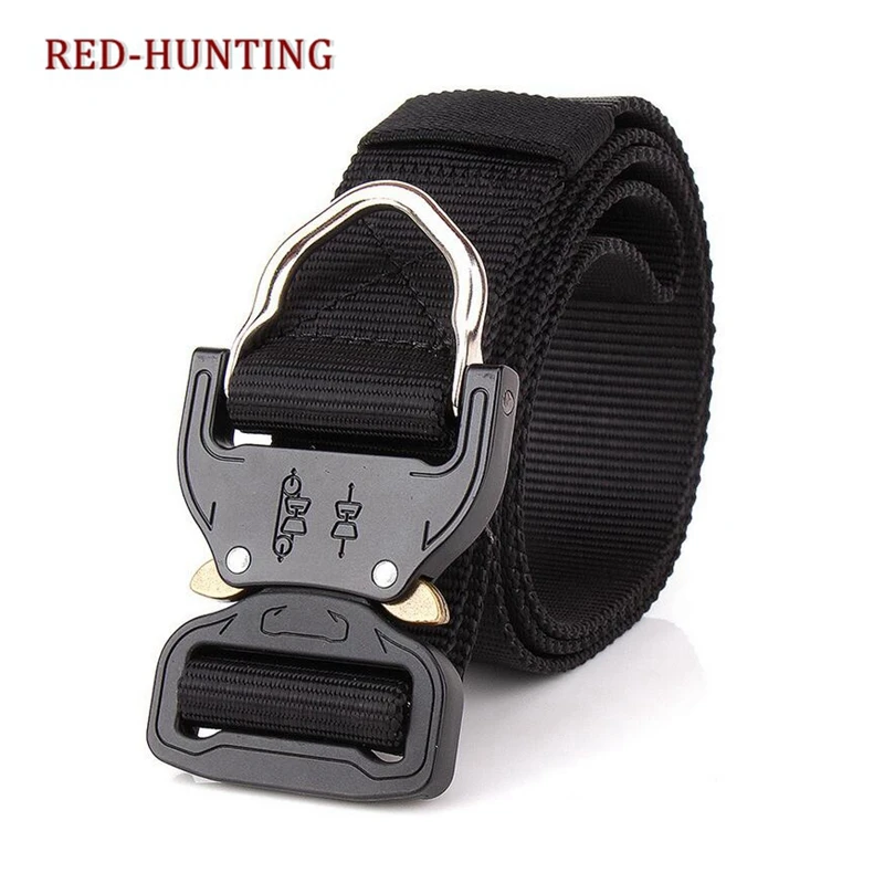 Cinturón táctico de alta resistencia, cinturón táctico de nailon de estilo militar de liberación rápida, con hebilla de Metal, 1,7 pulgadas - imagen 3