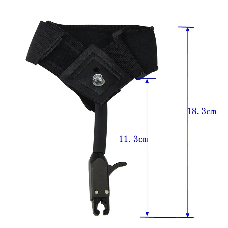 Correa de liberación de muñeca para tiro con arco, accesorios de liberación de pinza negra para caza, accesorio de tiro con arco, 1 ud. - imagen 2