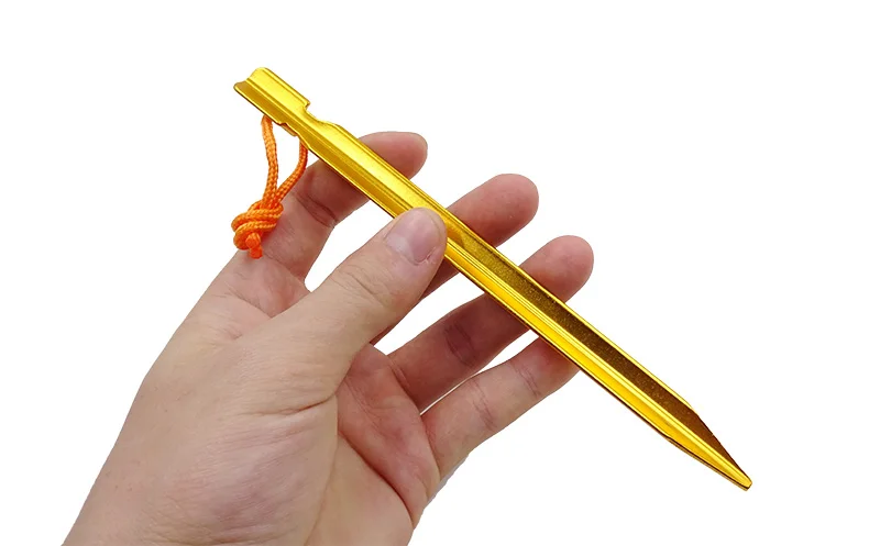 Clavijas de tienda de aluminio ultraligeras y cuerda reflectante Guy Line, clavos de cuerda a prueba de viento, acampar al aire libre, lona, refugio, toldo, accesorios de tienda - imagen 4