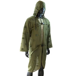 ROCOTACTICAL Chaleco Ghillie verde militar – Nylon táctico con capucha