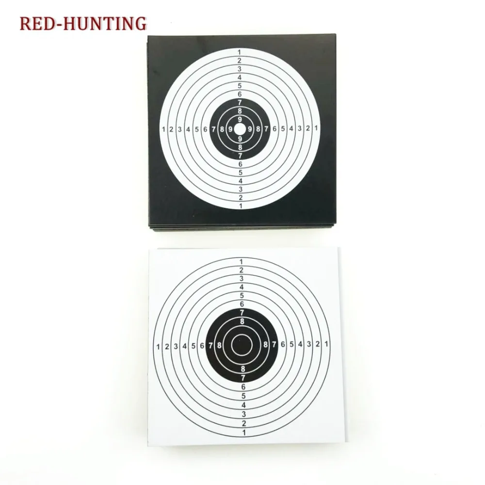 Papeles de objetivo táctico cuadrado Vertical, pistola de Airsoft, tirachinas, bala para tiro de caza, 14x14, 100 unidades, nuevo - imagen 4