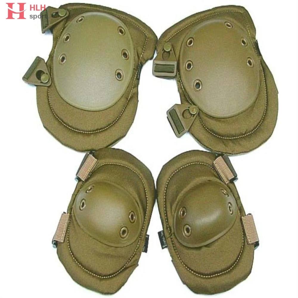 Rodilleras y coderas de combate táctico, almohadilla protectora deportiva, ajustable, edición mejorada, EVA, el mejor grado