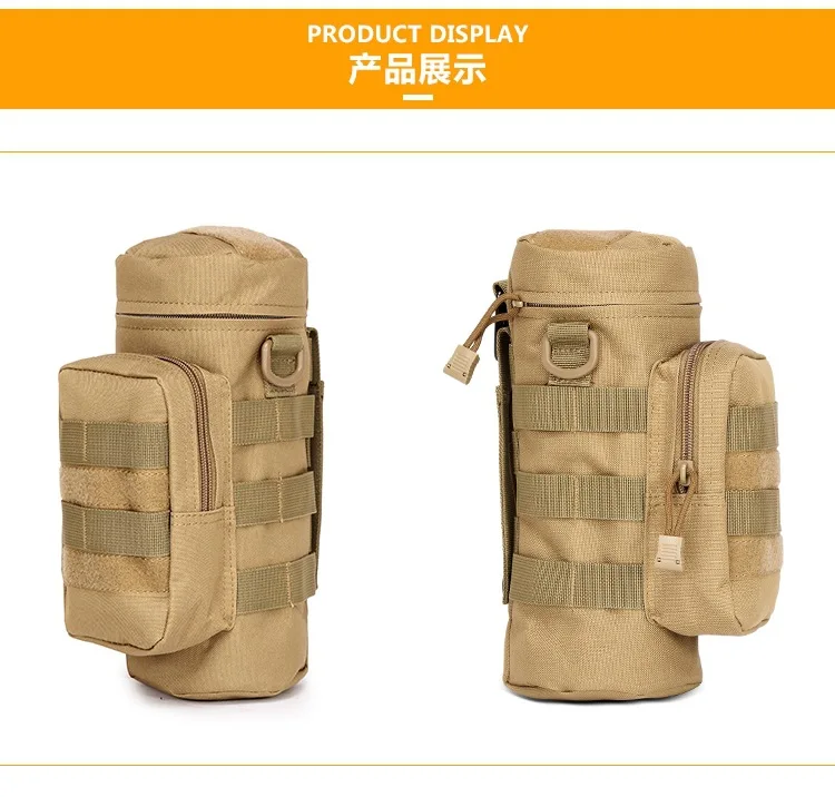 Una bolsa de color marrón con cremallera y correa