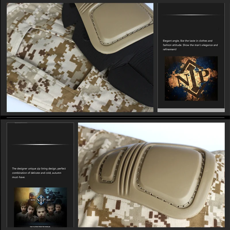 Ropa táctica para hombre, pantalones cargo, pantalones tácticos con rodilleras, entrenamiento de senderismo al aire libre, Joggers suaves, conjunto táctico - imagen 2