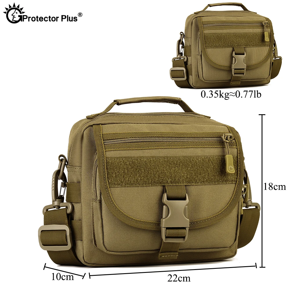 PROTECTOR PLUS para exteriores, bolso táctico del ejército, nailon duradero, camuflaje, bandolera de hombro, informal, de viaje, Unisex - imagen 4