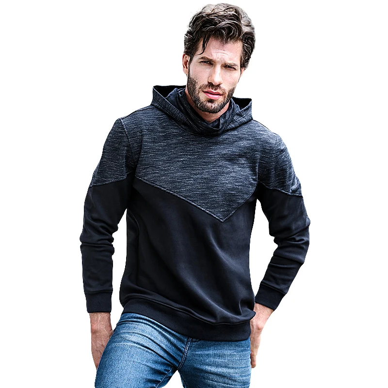 Suéter con capucha de cuello alto para hombre, camisa deportiva, pantalones, traje grueso, chaqueta holgada para senderismo, pesca, caza - imagen 3