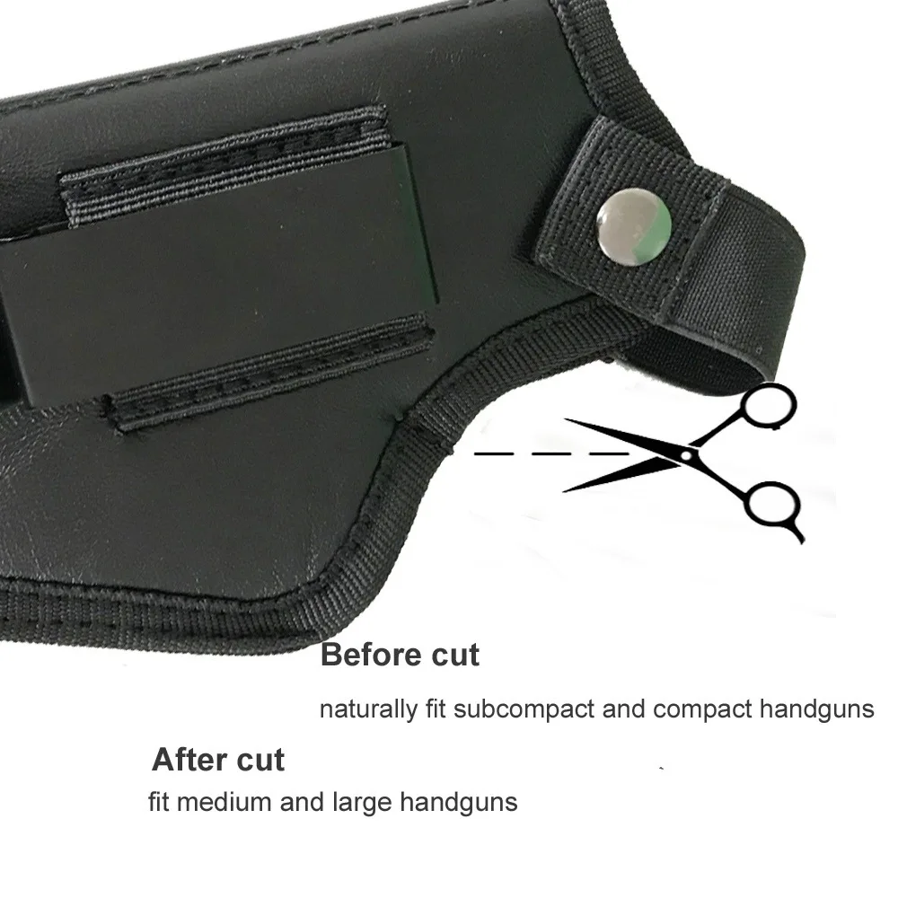 Funda táctica para pistola de caza, Funda de cuero con Clip oculto en la cintura interior, Glock/1911 - imagen 3